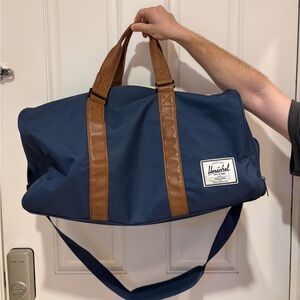 Herschel Supply Company Blue and Brown Duffel Bag